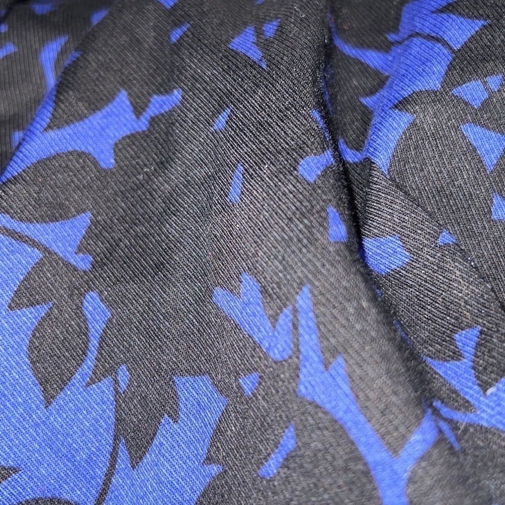 GAP blue black print shirt sleeve 100% cotton dress Sz M - Picture 8 of 8